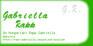 gabriella rapp business card